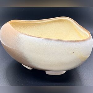 Vintage MCM Frankoma Pottery 234 Desert Gold Abstract Footed Planter